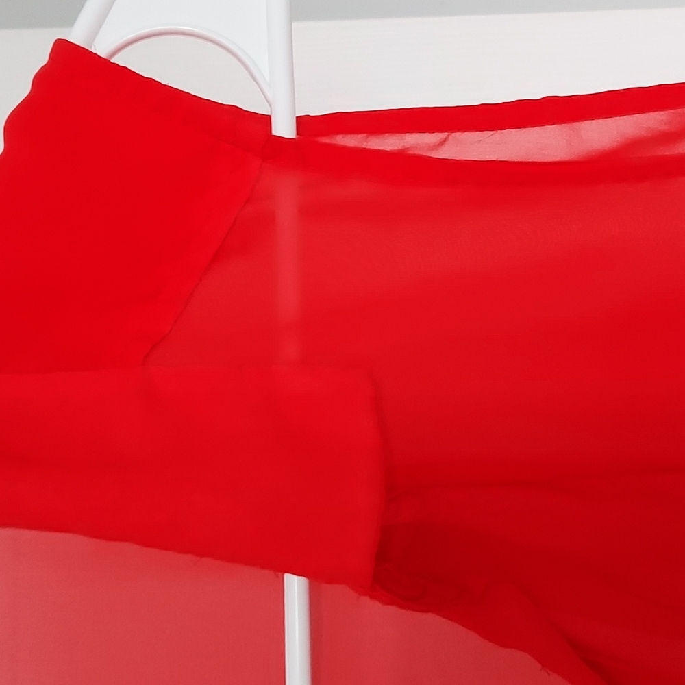 H&M Hot Red Sheer Sleeveless Top - Picture 4 of 5